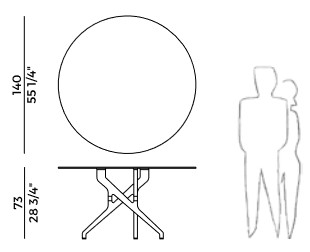Torso Potocco fixed table sizes