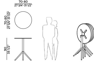 OTX Potocco round table sizes