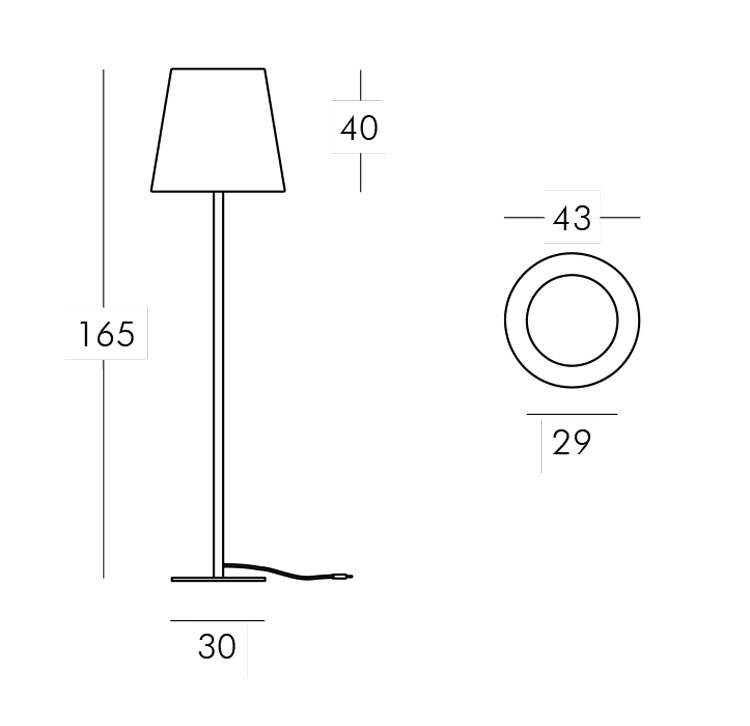 Ali Baba Steel Lamp Slide version 165 frame and dimensions