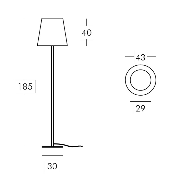 Ali Baba Steel Lamp Slide version 185 frame and dimensions