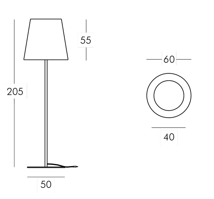 Ali Baba Steel Lamp Slide version 250 frame and dimensions