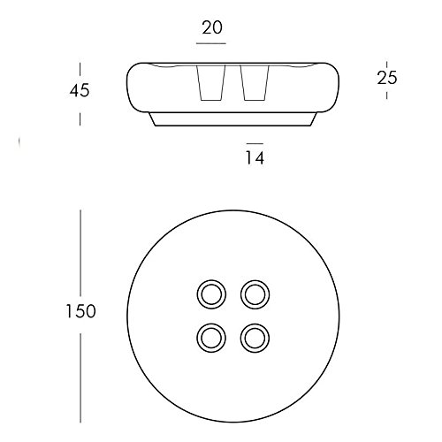 Bot One pouf Slide dimensions
