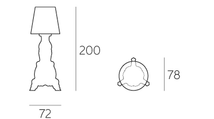 Madame of Love Lamp Slide dimensiosn