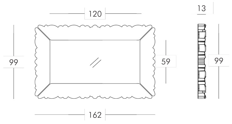 Mirror of Love mirror Slide - M dimensions