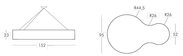 Nuvola chandelier Slide dimensions