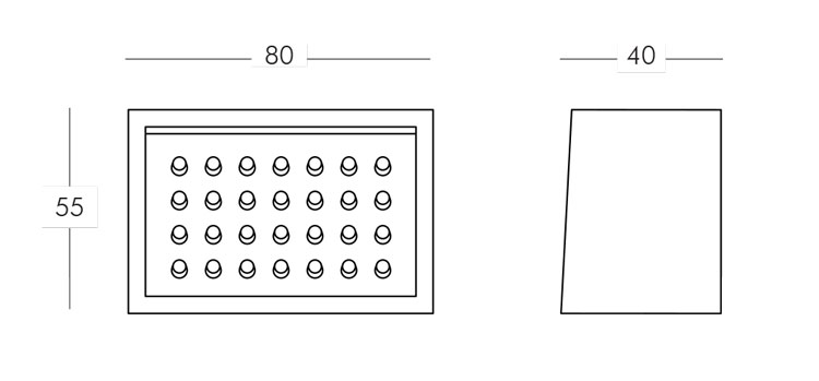 Bachus Bottle rack Slide frame and dimensions