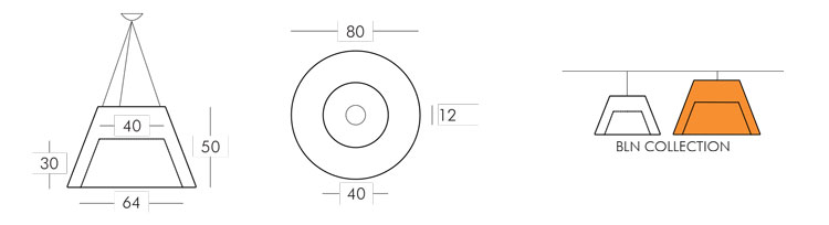 BLN Lamp Slide version 80 frame and dimensions
