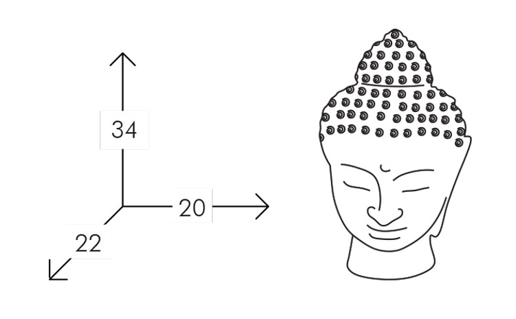 Buddha Lamp Slide frame and dimensions