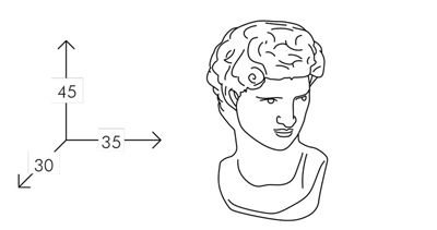 Davide Lamp Slide frame and dimensions