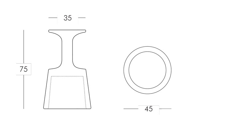 Drink Stool Slide frame and dimensions