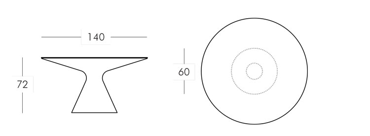 Ed Table Slide frame and dimensions