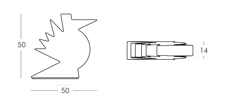Here Lamp Slide frame and dimensions