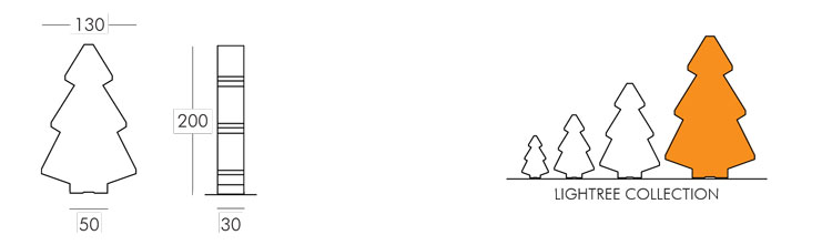 Lightree Lamp Slide 200 frame and dimensions