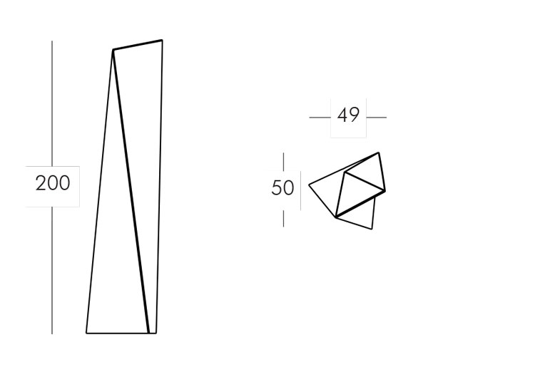 Manhattan Light column Slide frame and dimensions
