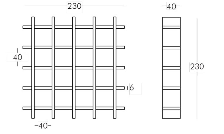 My Book 5x5 Bookcase Slide frame and dimensions