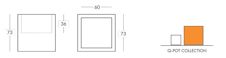 Q-Pot Vase Slide version 73 frame and dimensions