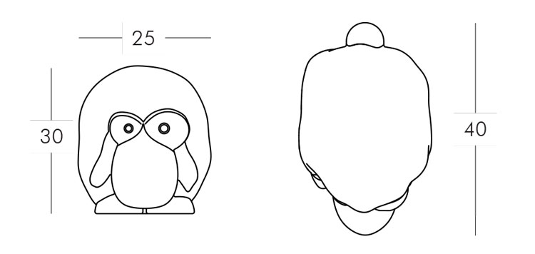Rina Lamp Slide frame and dimensions.