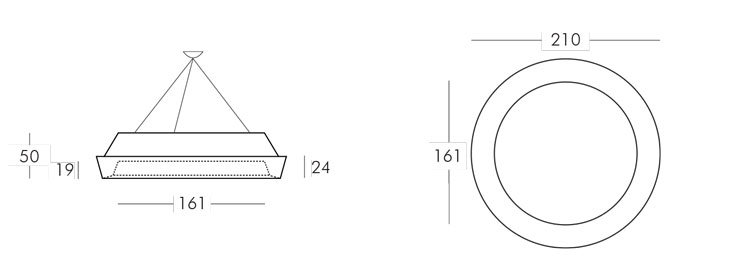 Ufo Lamp Slide version 50 frame and dimensions
