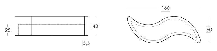Wave Bench or Pot Slide frame and dimensiosn