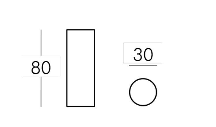 Fluo Lamp Slide 80x30 frame and dimensions