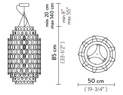 lamp-Chantal-Slamp-dimensions
