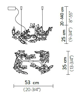 lamp-Hanami-Slamp-dimensions
