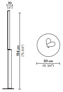 Modula Slamp Floor lamp sizes