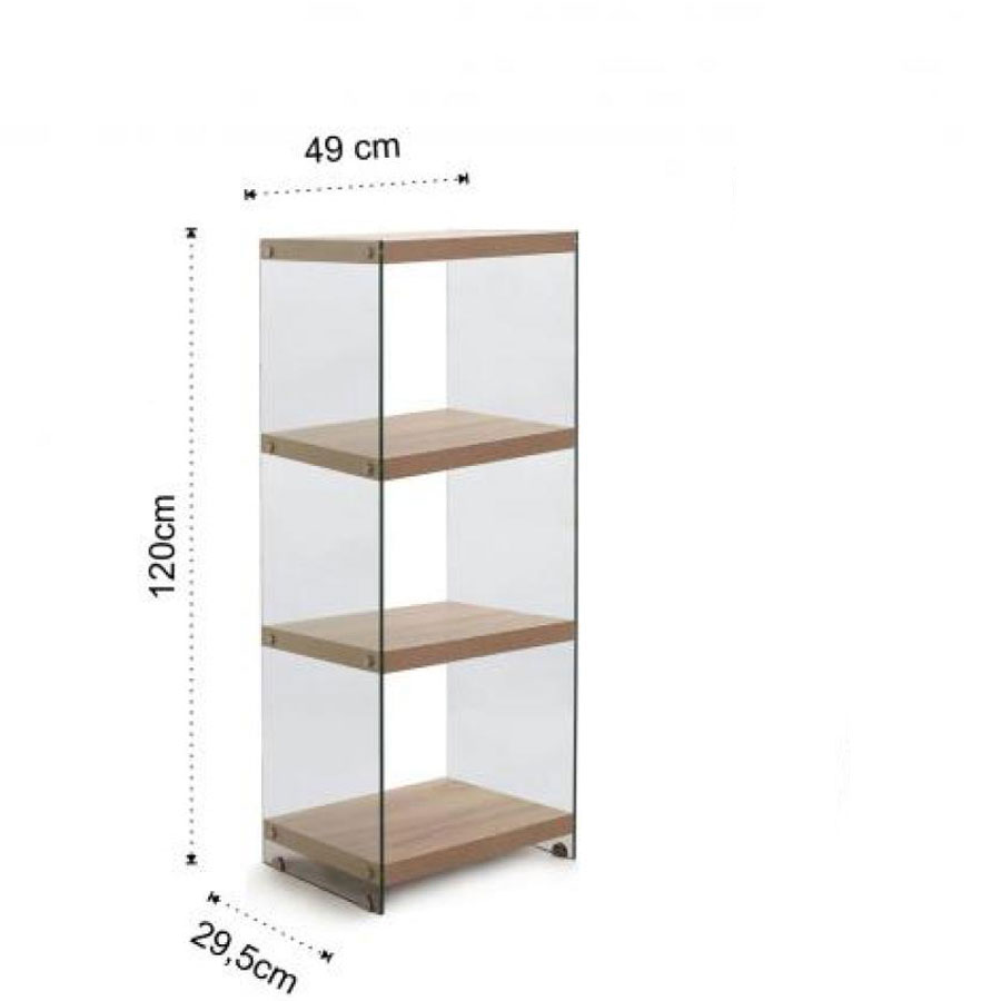 Nancy 45 Bookshelf, 4 shelfs Tomasucci frame and dimensions