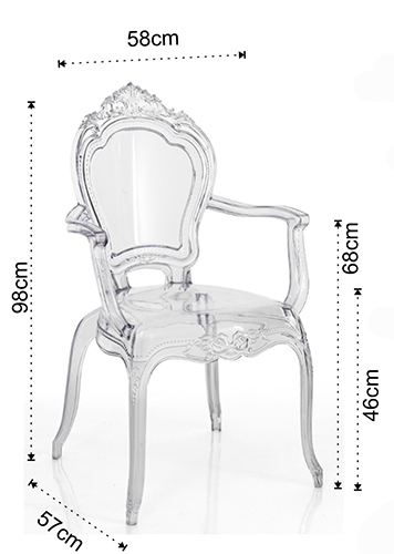 Dimensions of the Lisbon Tomasucci Armchair