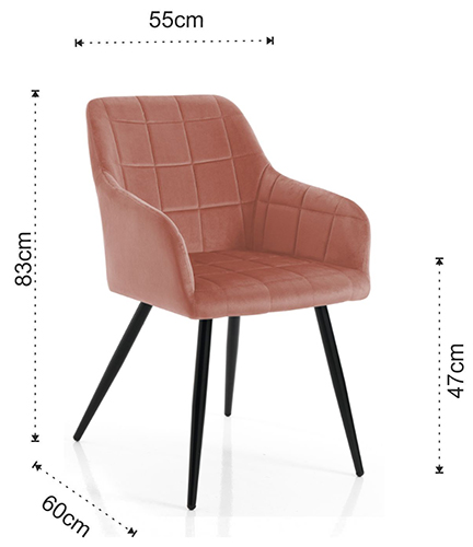 Dimensions of the Denver Tomasucci Armchair