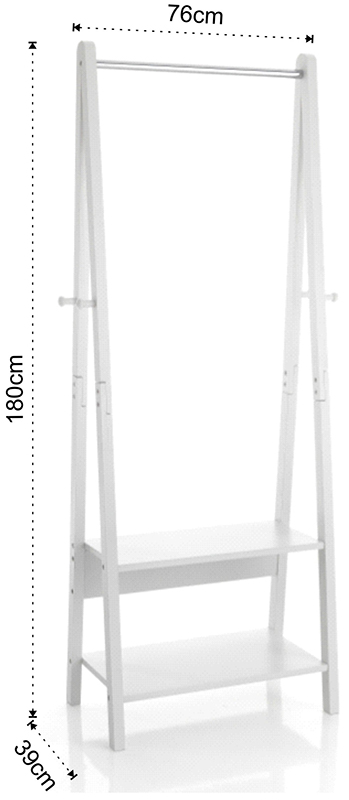 Dimensions of the Delia Coat Stand Tomasucci