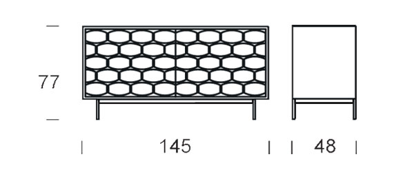Honey Night dresser Tonin Casa dimensions