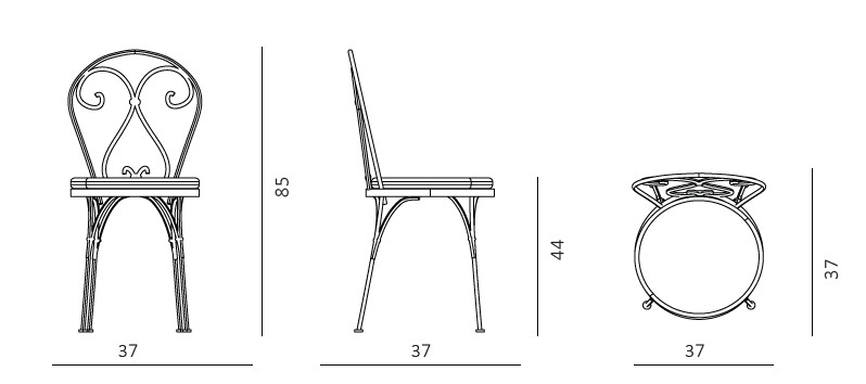 Aurora Unopiù Chair Dimensions