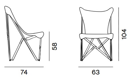 Dimensions Emy Unopiù Armchair