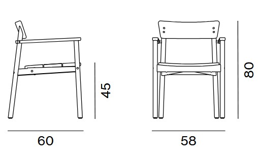 Dimensions Pevero Unopiù Armchair