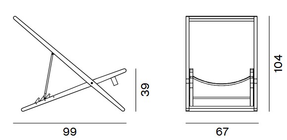 Cosette Unopiù Deck Chair Dimensions