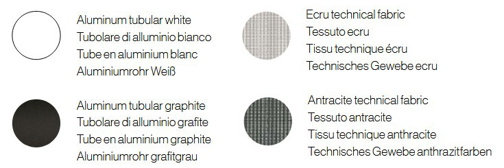 Luce Unopiù deck chair finishes