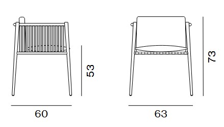 Luce Unopiù chair dimensions