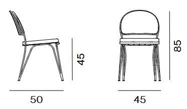 Ariete Unopiù Chair Dimensions