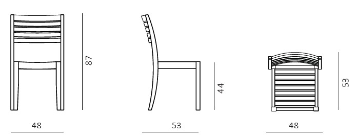 Synthesis Unopiù Chair Dimensions