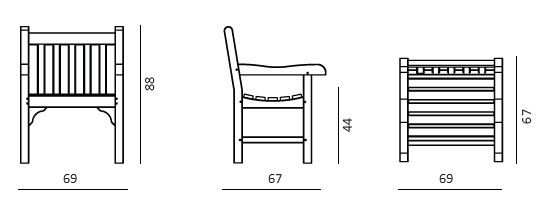 Chelsea Unopiù armchair dimensions