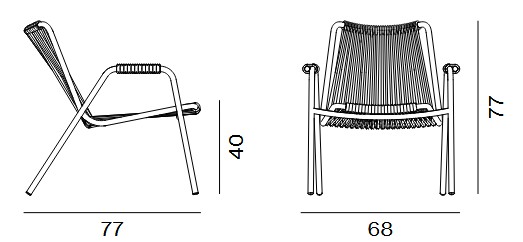 Coco Unopiù armchair dimensions