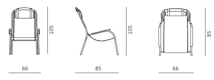 Poltrona Lulù Unopiù dimensione