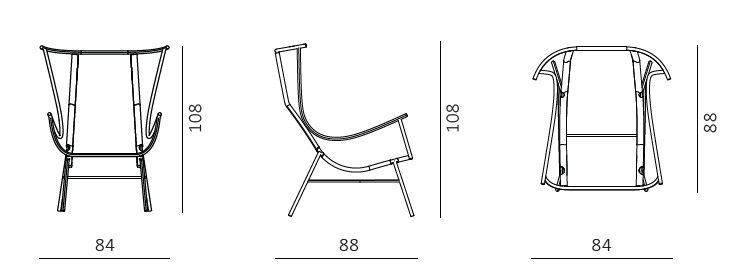 Poltrona Nanda Unopiù dimensione