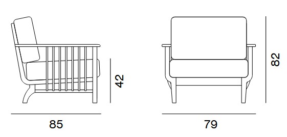 Chelsea Unopiù armchair dimensions