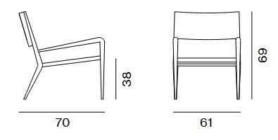 Experience Unopiù Armchair dimensions