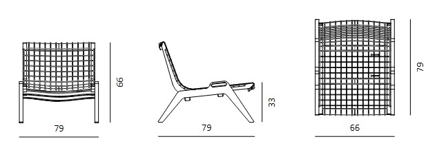 Synthesis Lounge Unopiù Armchair Dimensions
