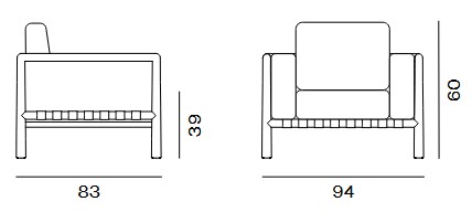 Poltrona Pevero Unopiù dimensione