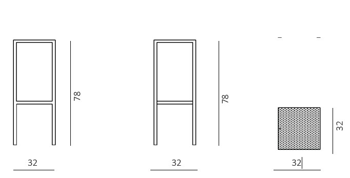 Conrad high stool dimensions