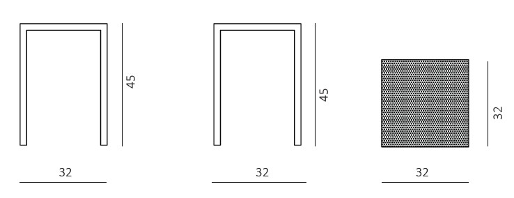 Conrad low stool dimensions